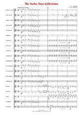 The Twelve Days of Christmas – Brass Band – Full Score & Parts