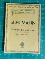 Vintage Sheet Music Book Schumann Opus 42 Women&rsquo;s Life & Love High Voice c1939
