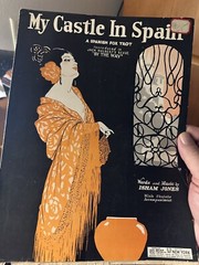1925 9×12 Exotic Ragtime sheet music MY CASTLE IN SPAIN by Isham Jones