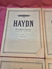 Vintage Haydn 30 Celebrated Quartets Band I Complete 4 Parts Edition Peters Set