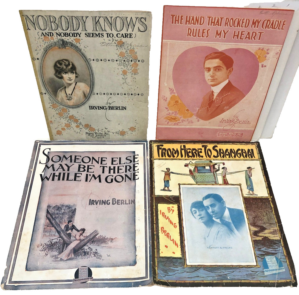 4 Sheet Music Songs By Irving Berlin 1917-1919
