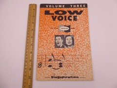 Melody-Aire Low Voice Singspiration VINTAGE Volume Three Sheet Music Book 1961
