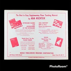 Vtg Songs I Can Play Early Beginner Piano Book Ada Richter 1960 M Witmark & Sons