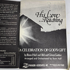 His Love Reaching Choral Book SATB Christmas Bill Gaither Musical 1975 Song Vtg