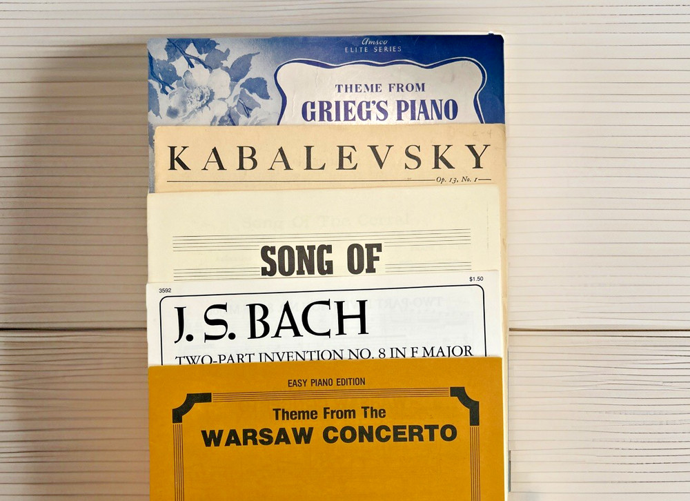 Lot of 5 ~ Piano Solo ~ Sheet Music ~ Various Titles