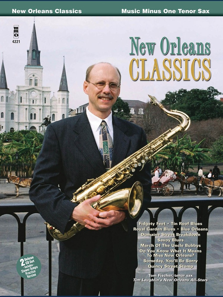 New Orleans Classics Tenor Sax Jazz Sheet Music Minus One Play-Along Book CD