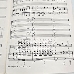 Battle Hymn Of The Republic Shawnee Press SATB Choir Sheet Music 1943 Lyrics