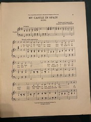 1911 MY CASTLE IN SPAIN Vintage Sheet Music by Harold Brown Freeman