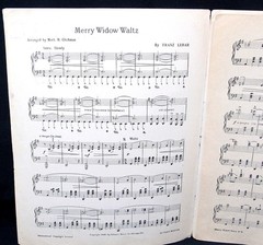 Merry Widow Waltz Sheet Music 1935 Piano Solo Lehar Antique Vintage US Seller
