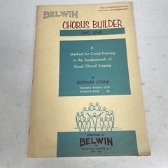 Belwin Chorus Builder Part One Teachers Manual Accompanist Part 1 Leonard Stone