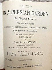 Extraordinary 1898 Song Cycle song book for 4 solo voices by Liza Lehmann