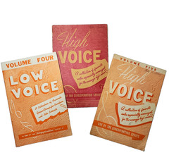 Lot of 3 Vintage SINGSPIRATION High and Low Voice Books 1940s 1960s Sheet Music
