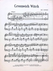Greenwich Witch Sheet Music Advanced Piano Solo Novelty Zez Confrey 1921