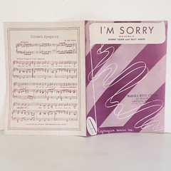 Vintage 1952 I&rsquo;m Sorry Sheet Music by Danny Egan and Billy White