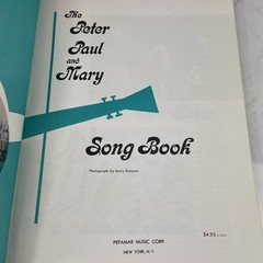The Peter Paul And Mary Song Book Sheet Music Piano Vocals Guitar 60s Pop M40