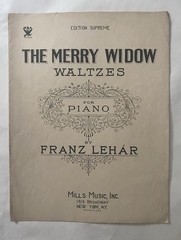 The Merry Widow Waltzes For Piano Franz Lehar 1925 Sheet Music