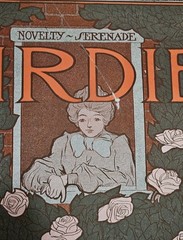 Antique Birdie Sheet Music Cover Art Nouveau 1900s Witmark Perfect For Framing