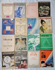 Antique & Vintage Sheet Music Lot 1800s-1940s Art Deco Illustrated Covers