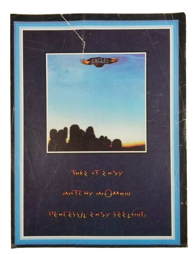 Vintage EAGLES Songbook Sheet Music 56 pages Guitar Piano Collectible Acceptable