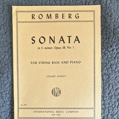 International Music Company Romberg Sonata Op 38 No 1 Bass/Piano Sheet