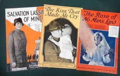 LOT 1940s vintage 7 PIANO WWII SHEET MUSIC johnny zero pass ammo salvation army+