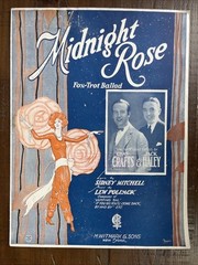 Midnight Rose Fox Trot Ballad VTG Sheet Music
