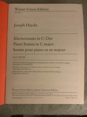 HAYDN Klaviersonate C-Dur Hob. XVI: 48 UT 50424 Wiener Urtext Edition