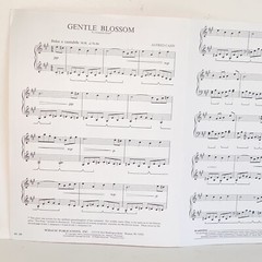 Vintage 1989 Gentle Blossom Piano Solo Sheet Music by Alfred Cahn