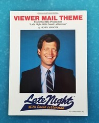Viewer Mail Theme DAVID LETTERMAN TV Show 1988 HENRY MANCINI Sheet Music!