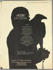 John Denver Songbook Aerie Guitar Piano Vocal 1970&rsquo;s Cherry Lane Music Co NY