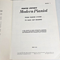 Modern Pianist Book 1 Pointer System Piano Course Chord Method 1964 Vintage MCM