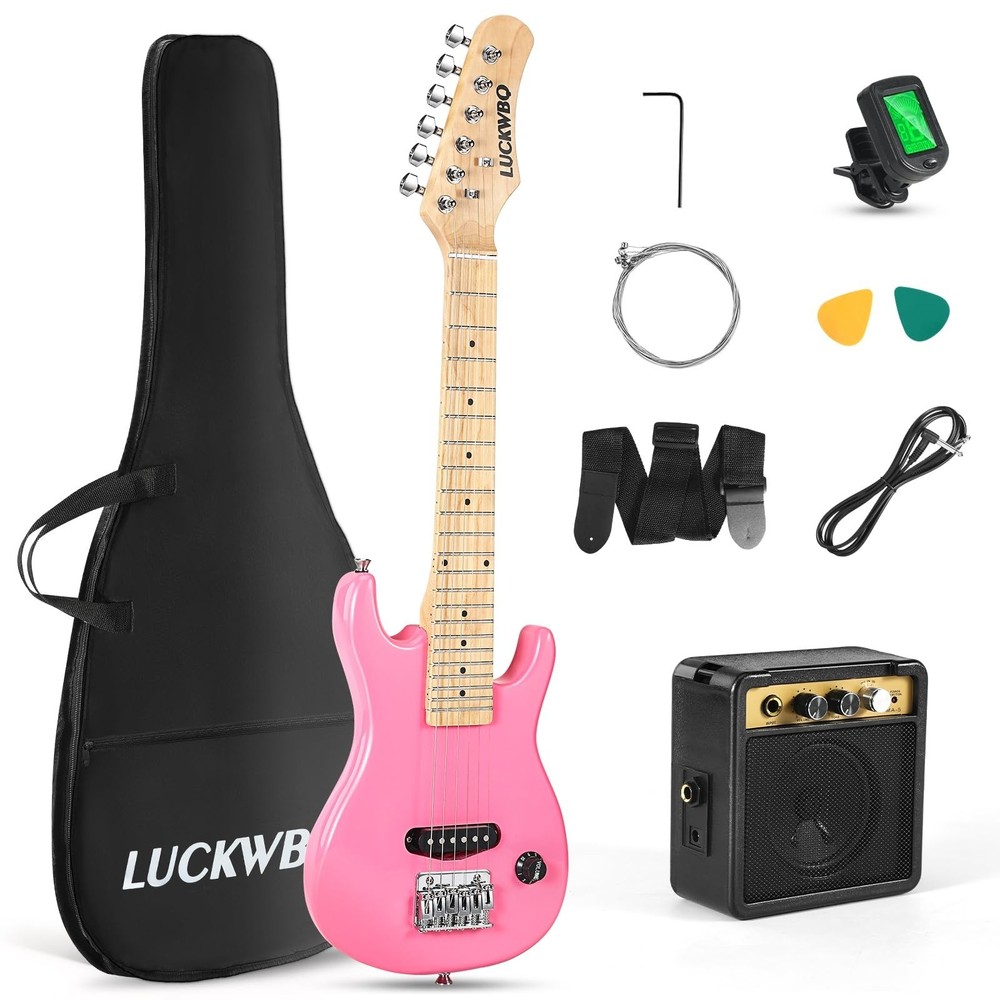30 Inch Kids Electric Guitar Beginner Kits ST Style Mini Electric Guitar for …