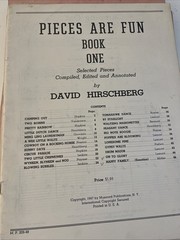 1940&rsquo;s Pieces are Fun David Hirschberg Favorites Vtg Sheet Music Book 1