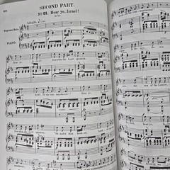 Mendelssohn Elijah An Oratorio Full Vocal Score Piano Chorus 4 Part Voices Songs