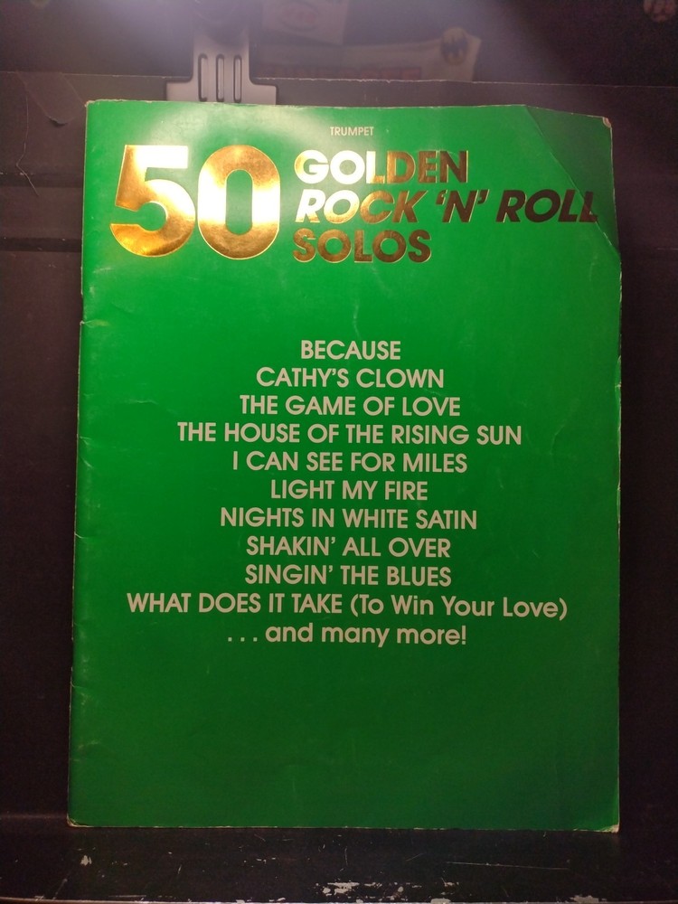1960&rsquo;s 1970&rsquo;s Trumpet Compilation Songbook 50 Rock « N » Roll Solos Sheet Music VG