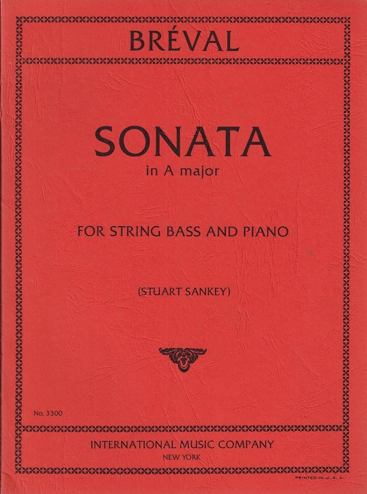 Breval – Sonata in A Major for String Bass and Piano (Sheet Music)