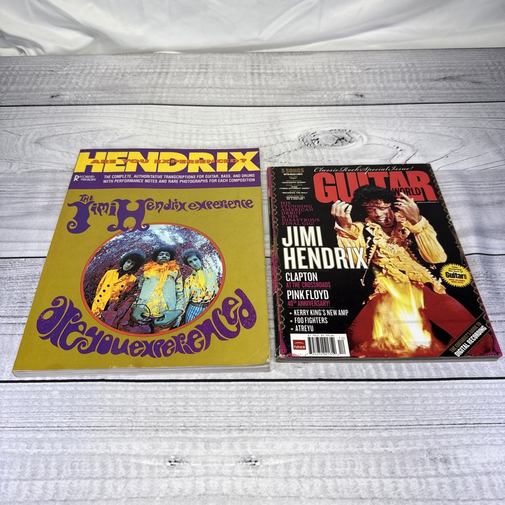 JIMI HENDRIX ARE YOU EXPERIENCED Guitar Bass Tabs Drums Song Book Plus Magazine