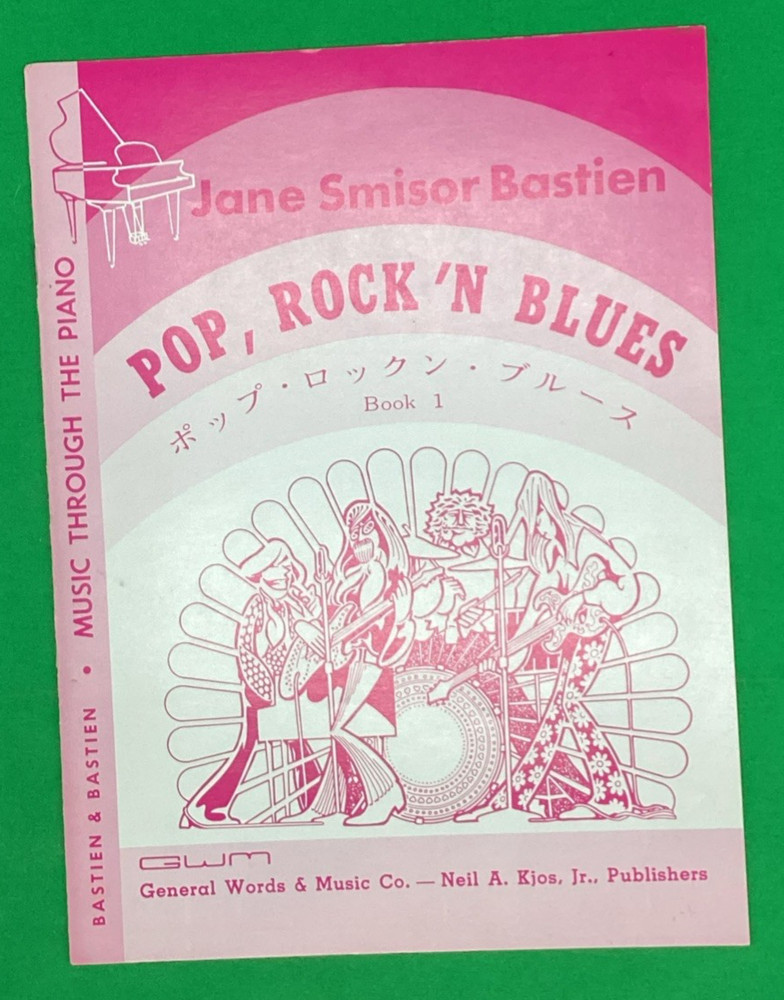Vtg Pop, Rock &lsquo;N Blues Book 2, Jane Smisor Bastien, 1971 – free shipping
