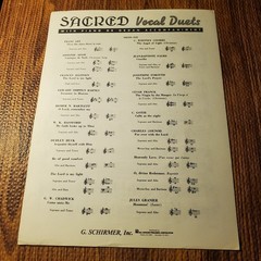 Sacred Vocal Duets Series Three Vocal Selections P/V or Organ Schirmer