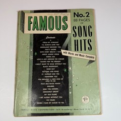 Famous No 2 88 Pages Of Song Hits Vintage Piano Music Chords New York 1957