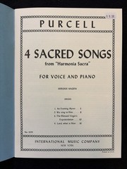 Purcell 4 Sacred Songs Harmonia Sacra High Voice & Piano Sheet Music IMC