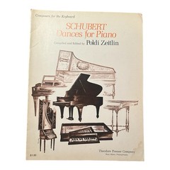 Schubert Dances For Piano Poldi Zeitlin Theodore Presser NOS 1976 VTG