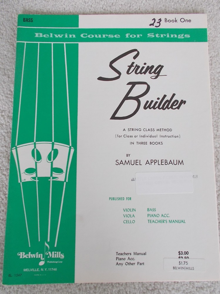 Applebaum String Builder Bk 1 String Bass Unmarked