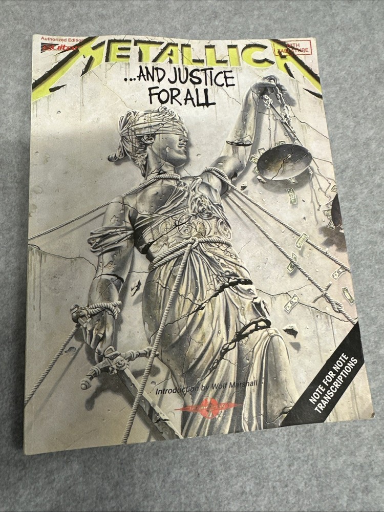 Metallica – .And Justice for All (Paperback) With Tablature 1989 Cherry Lane VTG
