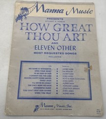 Vintage Gospel Songbook Manna Music 12 Songs Christian Piano 1966 Good