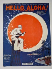 1926 Hello Aloha How Are You Hawaiian Fox Trot Sheet Music Ukulele Sailor Navy