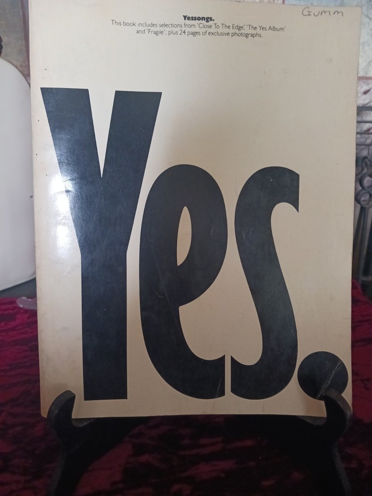 Yes Yessongs Songbook Sheet Music 1973 Lyrics And Chords Prog Rock Vintage