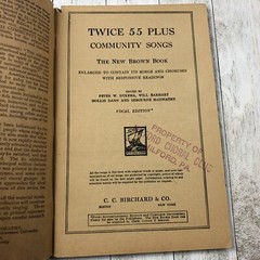 MILFORD,PA CHORAL CLUB Sheet Music Book The New Brown Book C.C. Birchard & Co.