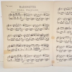 Antique 1901 Marionettes Polka Francaise Sheet Music by Geza Horvath