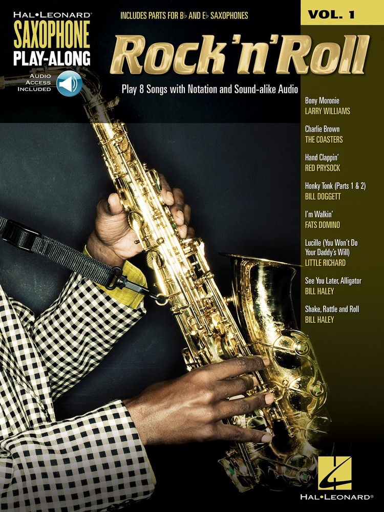 Rock &lsquo;n&rsquo; Roll for Alto & Tenor Saxophone Play-Along Vol 1 Sheet Music Book Audio